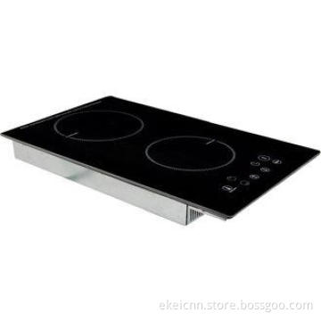 Built In Double Burner Electric Ceramic Cooktop , Infrared